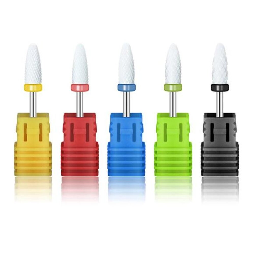 Ceramic Nail Drill Bits Set 5pcs- 3/32''(2.35) Professional Electric Efile Nail